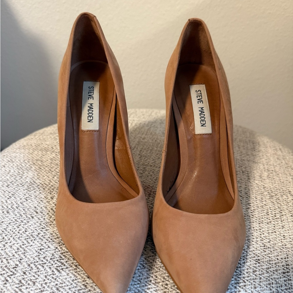 Steve Madden Tan Heels Classic Suede Pumps